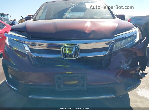 5FNYF6H01NB094844 2022 HONDA PILOT Темно-бордовый Вид щитка приборов
