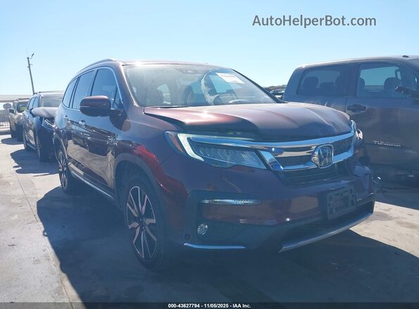 5FNYF6H01NB094844 2022 HONDA PILOT Темно-бордовый Передняя правая четверть