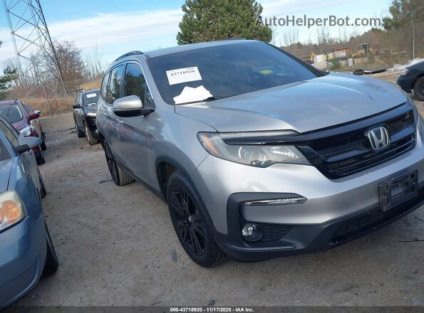 5FNYF6H27MB087459 2021 HONDA PILOT Серебряный Передняя правая четверть