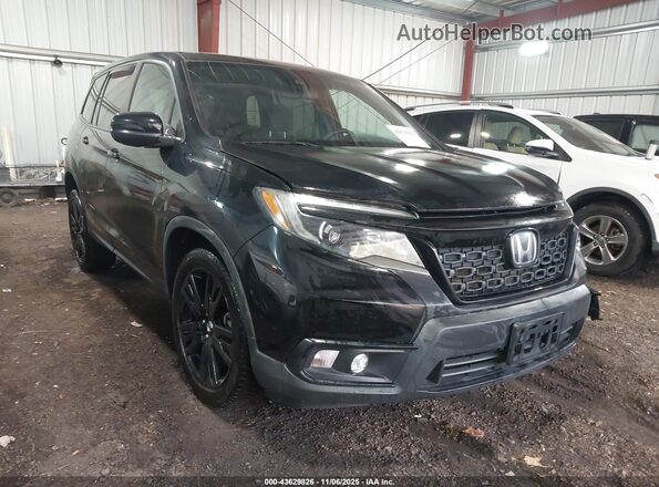 5FNYF8H28KB028672 2019 HONDA PASSPORT Черный Передняя правая четверть