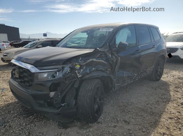 5FNYF8H52NB030478 2022 HONDA PASSPORT Черный Передняя левая четверть