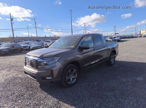 5FPYK3F58PB004446 2023 HONDA RIDGELINE Brown წინა მარცხენა ხედი სამი მეოთხედიდან