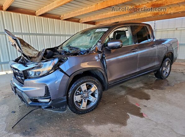 5FPYK3F5XRB027682 2024 HONDA RIDGELINE Gray Przód lewy