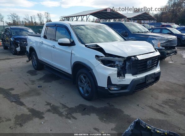 5FPYK3F70MB013722 2021 HONDA RIDGELINE Белый Передняя правая четверть