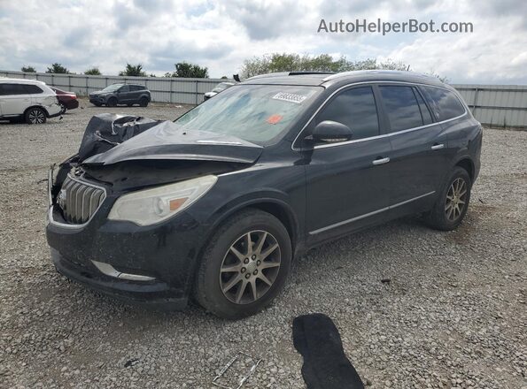 5GAKVBKD7GJ147198 2016 BUICK ENCLAVE Черный Передняя левая четверть