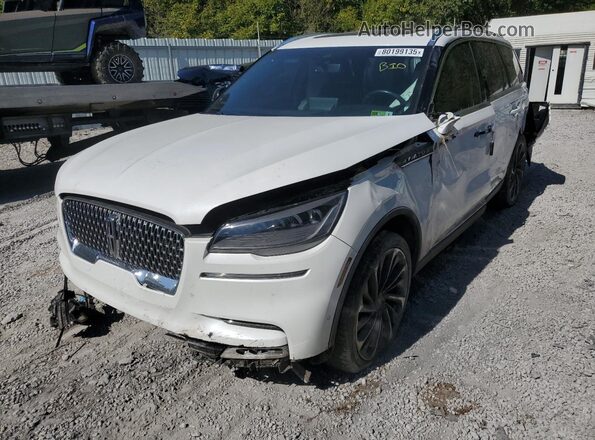 5LM5J7XC9MGL05708 2021 LINCOLN AVIATOR Белый Передняя левая четверть
