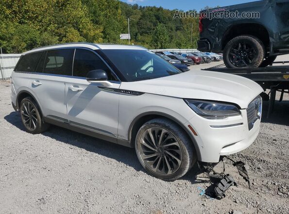 5LM5J7XC9MGL05708 2021 LINCOLN AVIATOR Белый Передняя правая четверть