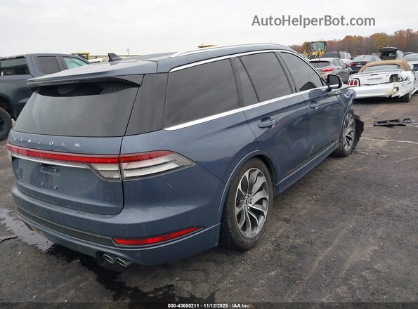 5LMYJ8XY3MNL01664 2021 LINCOLN AVIATOR Синий Задняя правая четверть