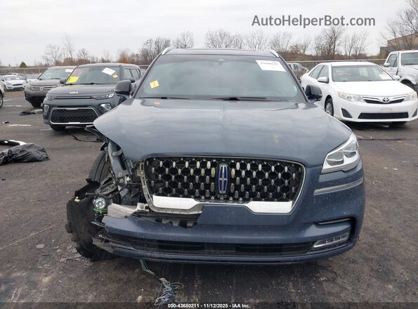 5LMYJ8XY3MNL01664 2021 LINCOLN AVIATOR Синий Вид задней части салона