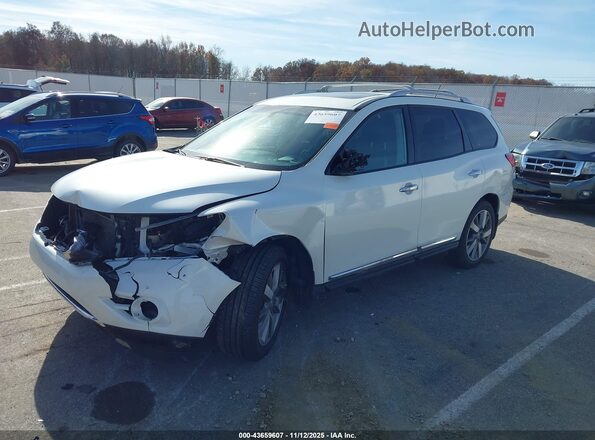 5N1AR2MMXGC617137 2016 NISSAN PATHFINDER White Vista tres cuartos delantera izquierda