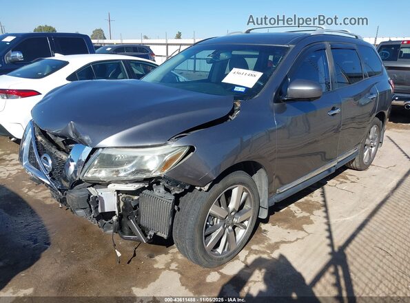 5N1AR2MN3GC643006 2016 NISSAN PATHFINDER Серый Передняя левая четверть