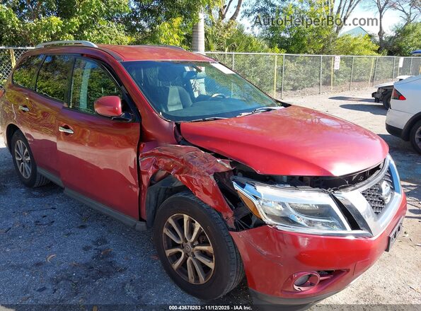 5N1AR2MN8GC607828 2016 NISSAN PATHFINDER Red Widok z przodu