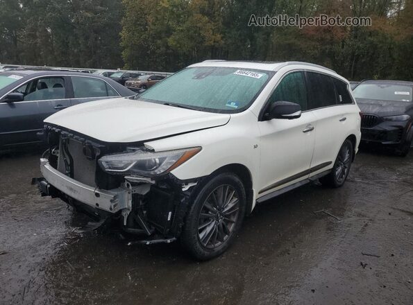 5N1DL0MM0LC530196 2020 INFINITI QX60 White წინა მარცხენა ხედი სამი მეოთხედიდან