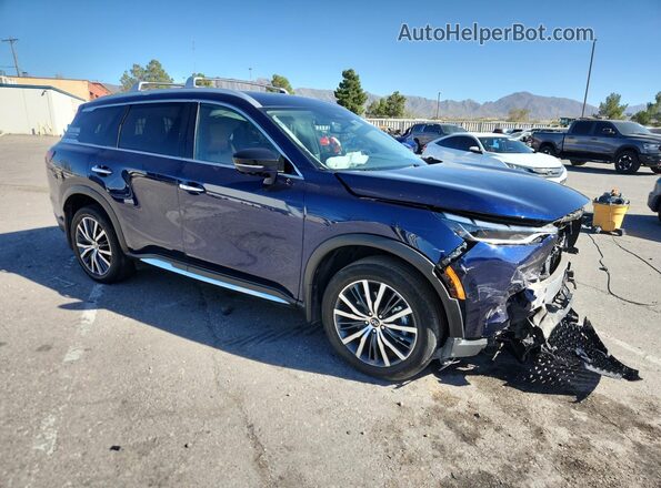 5N1DL1GSXPC345627 2023 INFINITI QX60 Синий Передняя правая четверть