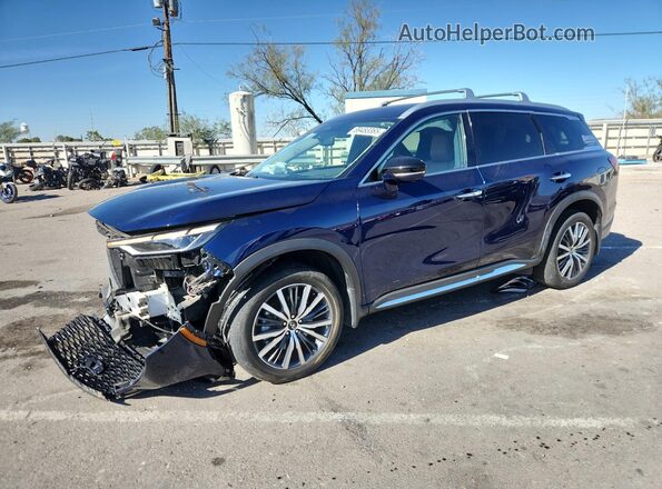 5N1DL1GSXPC345627 2023 INFINITI QX60 Синий Передняя левая четверть