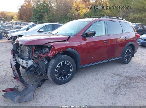 5N1DR2CM6LC623221 2020 NISSAN PATHFINDER Red Առջևի ձախ երեք քառորդ տեսարան