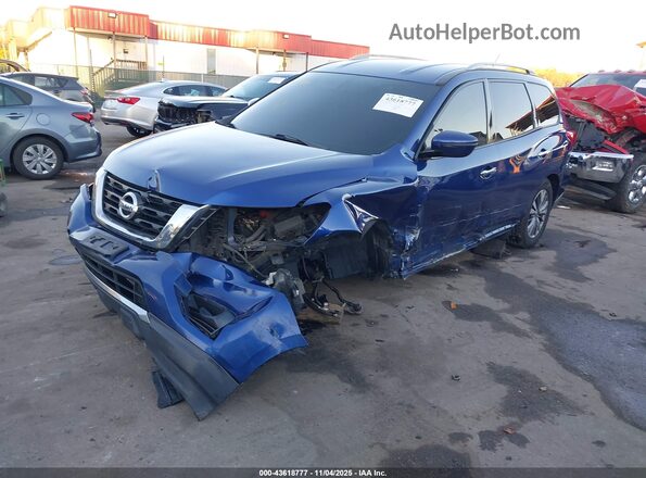 5N1DR2MM7JC662265 2018 NISSAN PATHFINDER Синий Передняя левая четверть