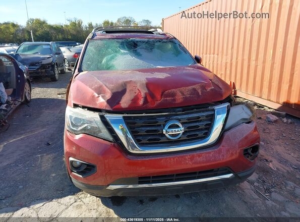 5N1DR2MN8HC637846 2017 NISSAN PATHFINDER Burgundy Dashboard view