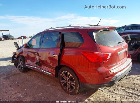 5N1DR2MN8HC637846 2017 NISSAN PATHFINDER Burgundy Rear interior view