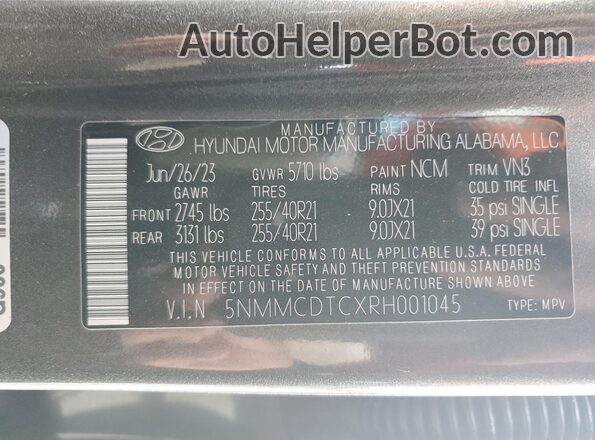 5NMMCDTCXRH001045 2024 GENESIS GV70 Gray Engine compartment view