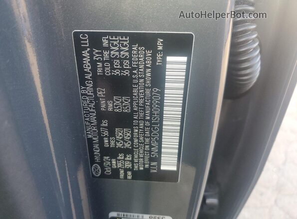 5NMP5DGL1SH099079 2025 HYUNDAI SANTA FE CALLIGRAPHY Gray Widok naklejki z numerem VIN