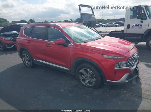 5NMS24AJ6MH322598 2021 HYUNDAI SANTA FE Красный Передняя правая четверть