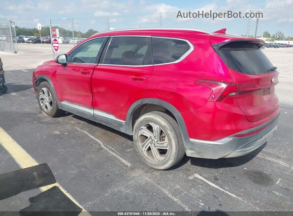 5NMS24AJ6MH322598 2021 HYUNDAI SANTA FE Красный Задняя левая четверть