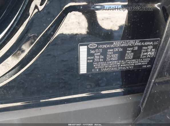 5NMS54AL2PH624743 2023 HYUNDAI SANTA FE CALLIGRAPHY Черный Вид подкапотного пространства