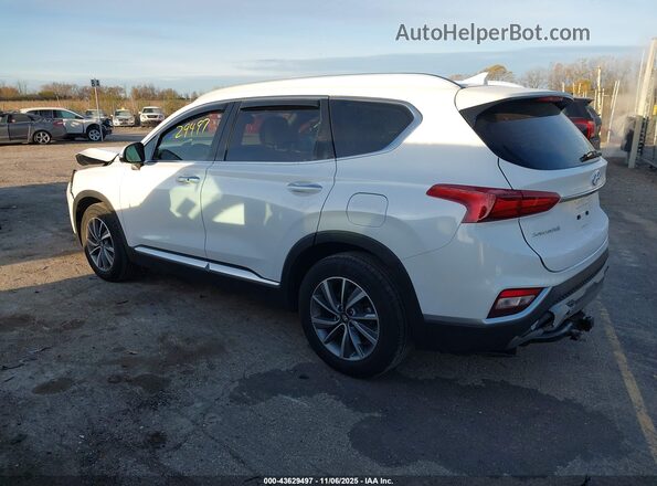 5NMS5CAD0KH059470 2019 HYUNDAI SANTA FE Белый Задняя левая четверть