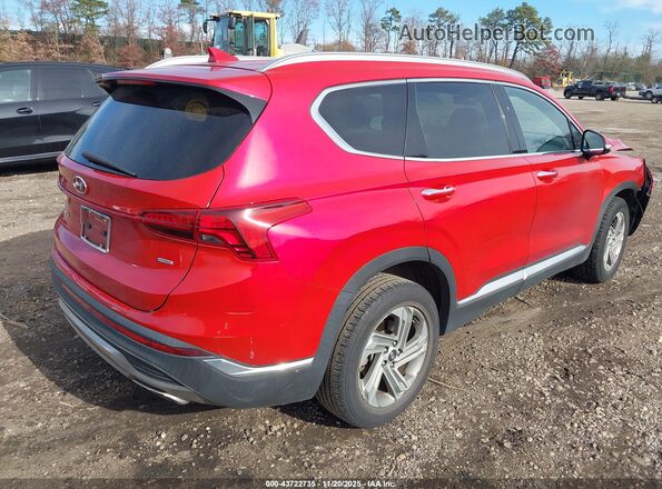 5NMS6DAJ8NH428038 2022 HYUNDAI SANTA FE Красный Задняя правая четверть