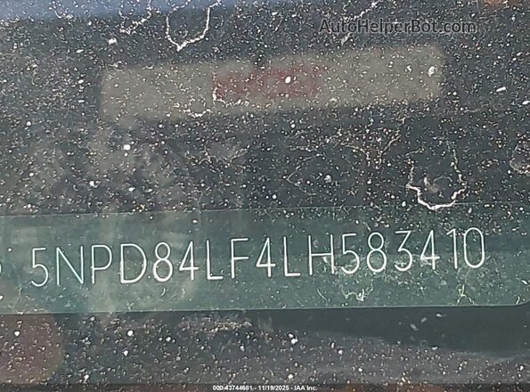 5NPD84LF4LH583410 2020 HYUNDAI ELANTRA Silver Շարժիչի բաժամունքի տեսք