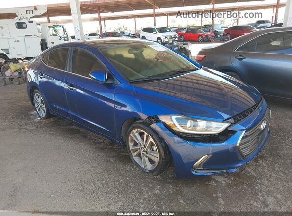 5NPD84LFXHH130903 2017 HYUNDAI ELANTRA Синий Передняя правая четверть