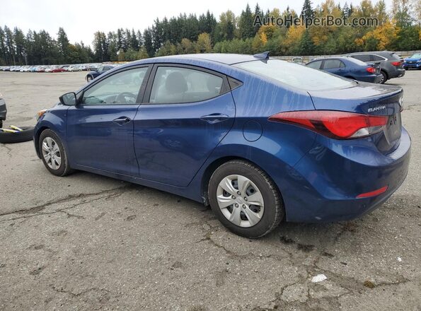 5NPDH4AE1GH707293 2016 HYUNDAI ELANTRA Синий Задняя левая четверть