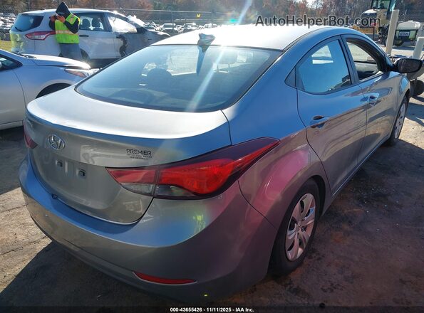 5NPDH4AE6GH757252 2016 HYUNDAI ELANTRA Silver Trasero derecho