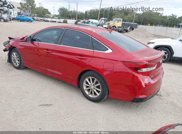 5NPE24AF5JH612287 2018 HYUNDAI SONATA Красный Задняя левая четверть
