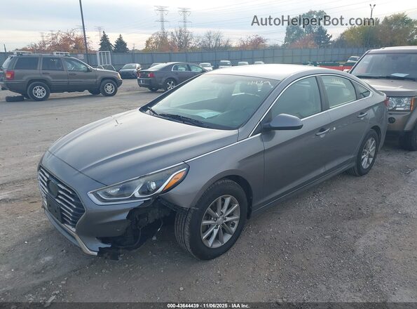 5NPE24AF5JH613665 2018 HYUNDAI SONATA Серый Передняя левая четверть