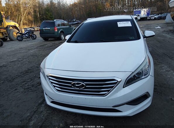 5NPE24AF6GH314985 2016 HYUNDAI SONATA Белый Вид спереди