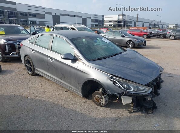 5NPE34AF5KH791963 2019 HYUNDAI SONATA Gray Widok wnętrza z tyłu
