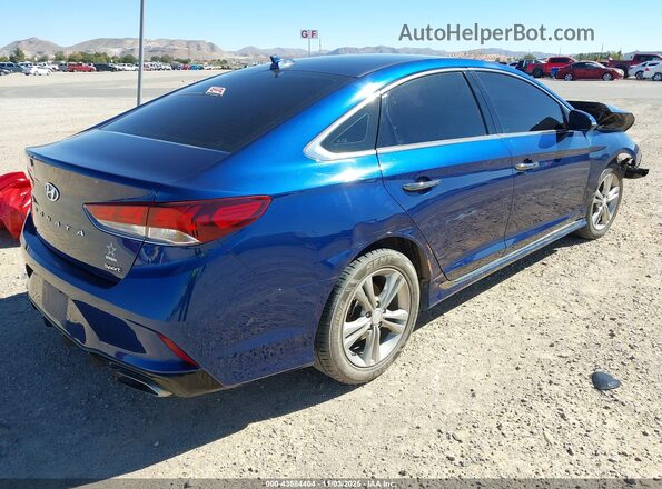 5NPE34AF6JH717076 2018 HYUNDAI SONATA Синий Задняя правая четверть