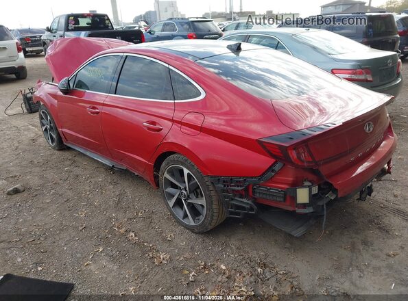 5NPEJ4J27MH072610 2021 HYUNDAI SONATA Red Trasero izquierdo