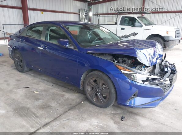 5NPLM4AG3NH072647 2022 HYUNDAI ELANTRA Синий Передняя правая четверть