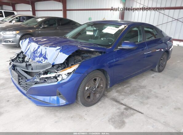 5NPLM4AG3NH072647 2022 HYUNDAI ELANTRA Синий Передняя левая четверть