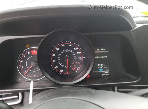 5NPLM4AG8NH074975 2022 HYUNDAI ELANTRA Черный Вид щитка приборов