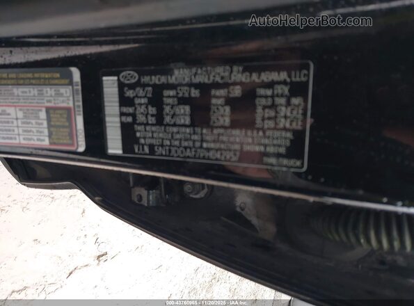 5NTJDDAF7PH042957 2023 HYUNDAI SANTA CRUZ Black Widok komory silnika