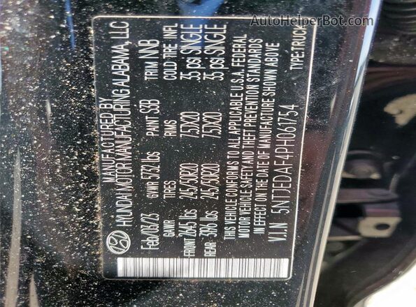 5NTJEDAF4PH061754 2023 HYUNDAI SANTA Black Widok komory silnika
