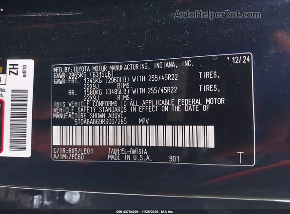 5TDABAB69RS007285 2024 LEXUS TX 500H Dark Blue Вид подкапотного пространства