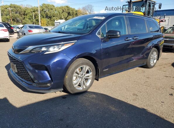 5TDDSKFC0MS019322 2021 TOYOTA SIENNA Blue Vista tres cuartos delantera izquierda