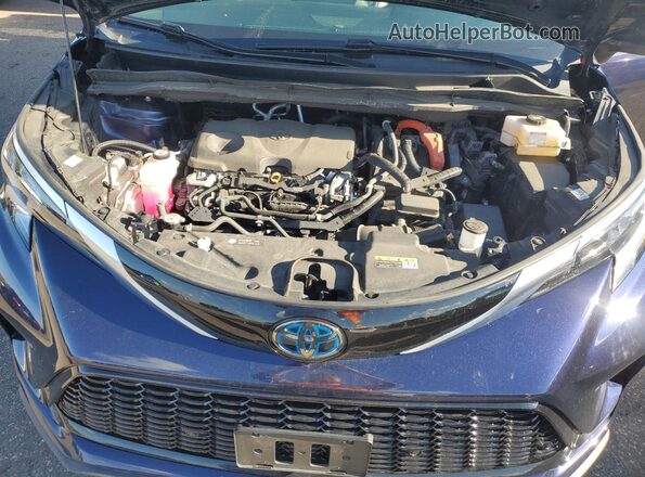 5TDDSKFC0MS019322 2021 TOYOTA SIENNA Blue Vista del compartimento del motor
