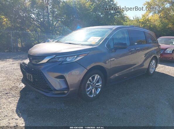 5TDDSKFCXMS014516 2021 TOYOTA SIENNA Gray Առջևի ձախ երեք քառորդ տեսարան