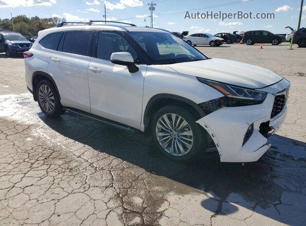 5TDFZRBH8LS021879 2020 TOYOTA HIGHLANDER Белый Передняя правая четверть